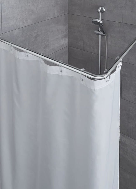 Douchegordijnstang hoek 90x90 cm chroomkleurig
