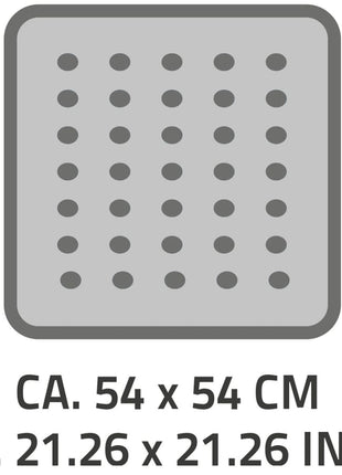 Douchemat anti-slip Playa 54x54 cm wit 68401