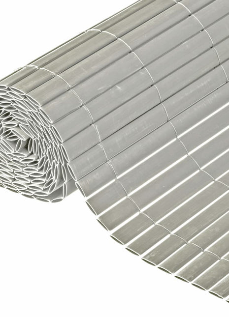 Tuinscherm dubbelzijdig 1,5x3 m PVC grijs