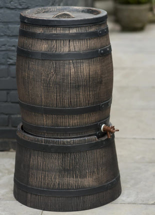 Standaard voor regenton met hout-look 45x28,5 cm bruin