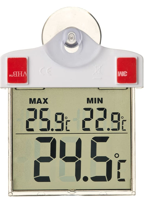 Raamthermometer digitaal 13x10x3 cm 6080078