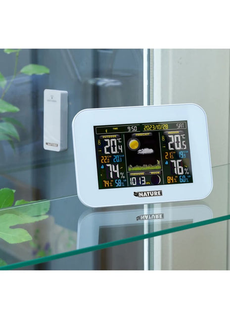 Weerstation digitaal H12,5 x 17,5 x 2,5 cm wit