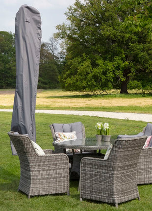 Hoes voor staande parasol 215x30 cm grijs