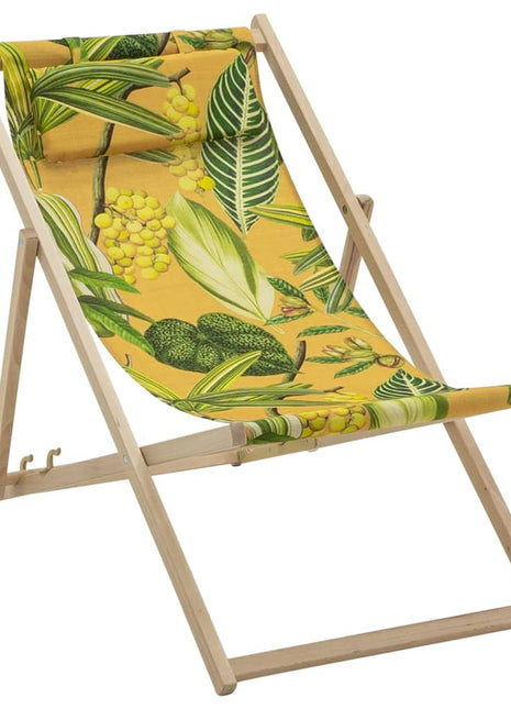 Strandstoel La Grave 55x90x87 cm hout geel