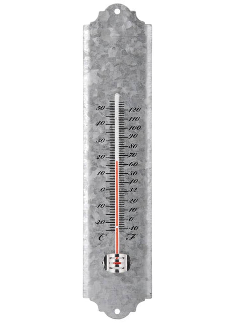 Wandthermometer 30 cm schrootzink OZ10