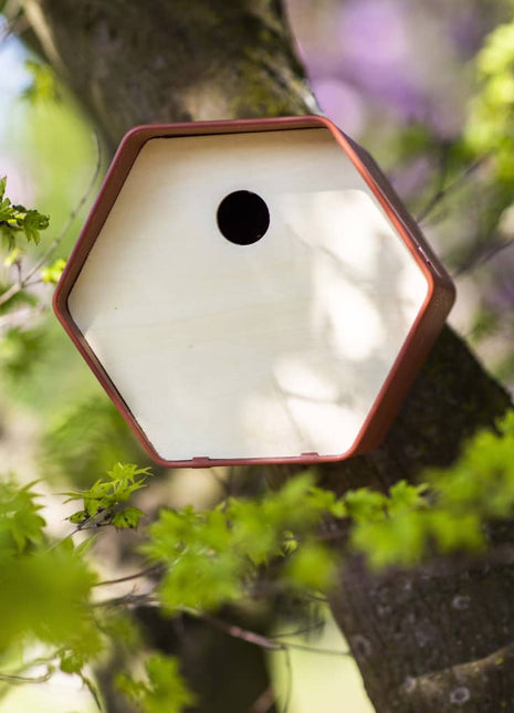 Vogelhuisje Hive 1 rond gat 19x23x20 cm bruin