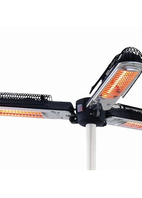 Parasolverwarming 2000 W halogeen zwart en zilver PH10