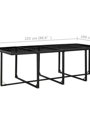 13-Delige Tuinset Met Kussens Poly Rattan Zwart