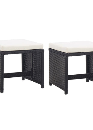 13-Delige Tuinset Met Kussens Poly Rattan Zwart