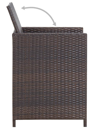 9-Delige Tuinset Met Kussens Poly Rattan