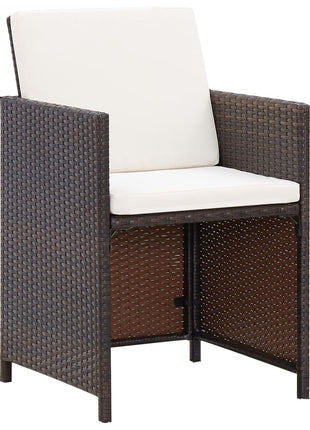 9-Delige Tuinset Met Kussens Poly Rattan