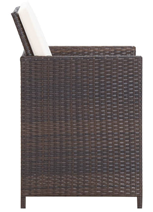 9-Delige Tuinset Met Kussens Poly Rattan