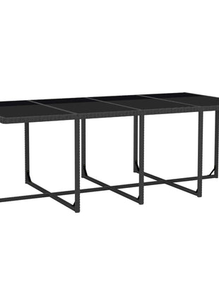13-Delige Tuinset Met Kussens Poly Rattan Zwart En Wit