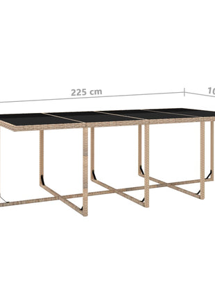 13-Delige Tuinset Met Kussens Poly Rattan Beige