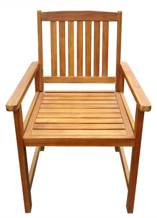 Tuinstoelen 2 st massief acaciahout bruin