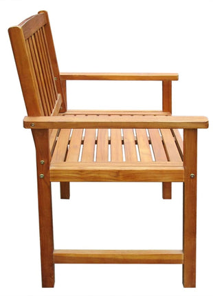 Tuinstoelen 2 st massief acaciahout bruin