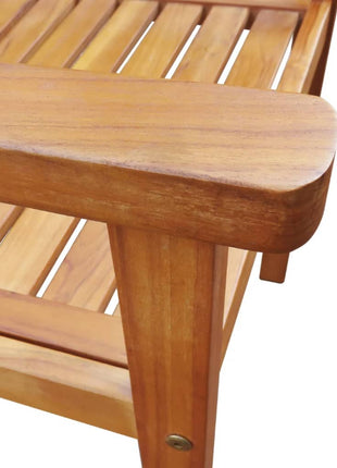 Tuinstoelen 2 st massief acaciahout bruin