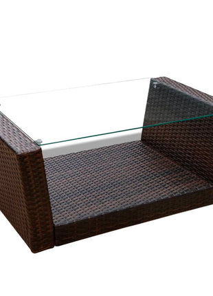 Loungeset Met Kussens Poly Rattan