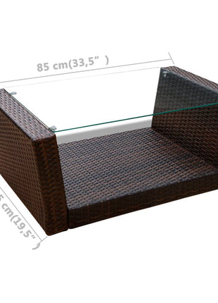 Loungeset Met Kussens Poly Rattan