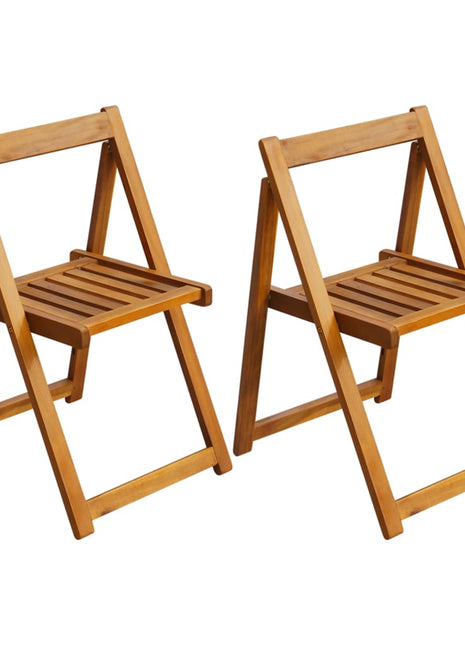 Tuinstoelen inklapbaar 2 st massief acaciahout