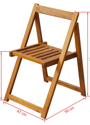 Tuinstoelen inklapbaar 2 st massief acaciahout