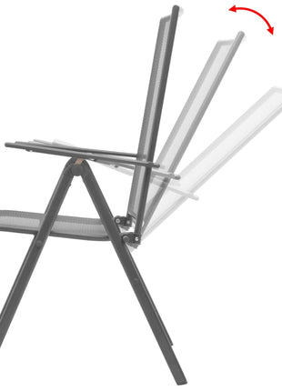 Tuinstoelen stapelbaar 2 st staal grijs