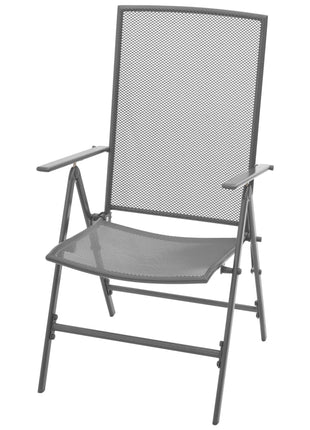 Tuinstoelen stapelbaar 2 st staal grijs