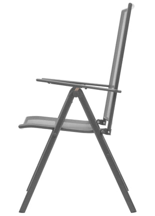 Tuinstoelen stapelbaar 2 st staal grijs