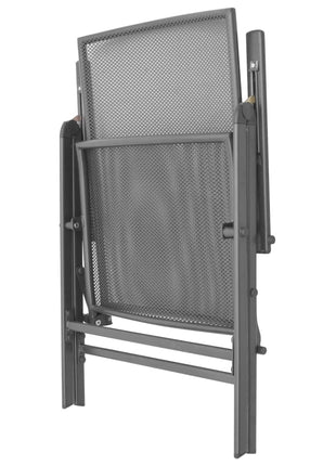 Tuinstoelen stapelbaar 2 st staal grijs