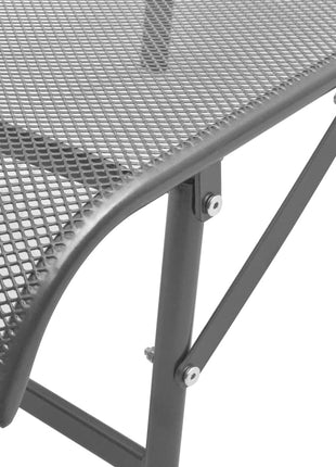 Ligbedden 2 St Met Tafel Staal Antraciet