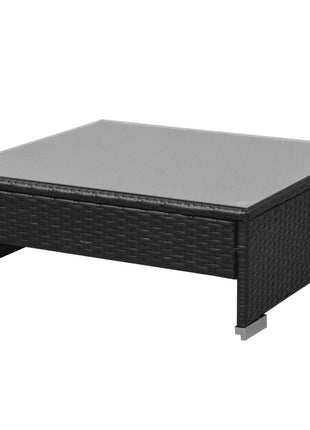 Loungeset Met Luifel Poly Rattan