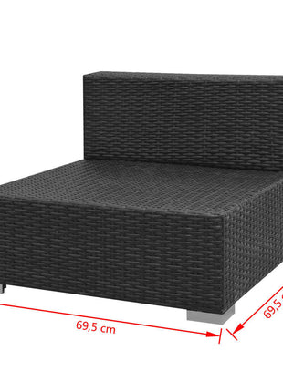 Loungeset Met Luifel Poly Rattan