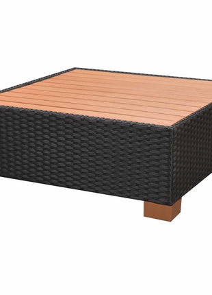 9-Delige Loungeset Met Kussens Poly Rattan Zwart