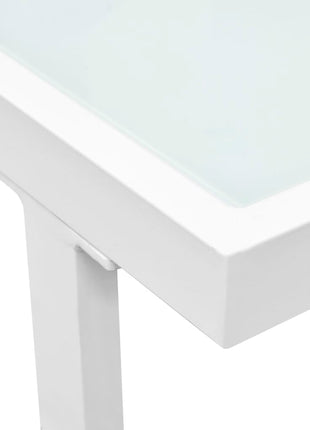 5-Delige Loungeset Textileen Aluminium Zwart