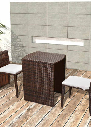 Bistroset Met Kussens Poly Rattan