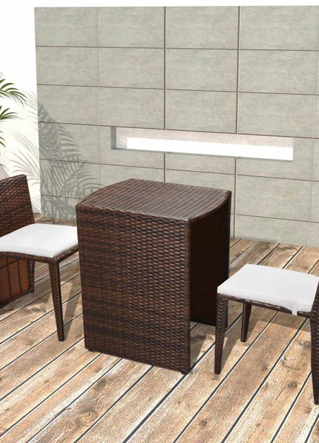 Bistroset Met Kussens Poly Rattan