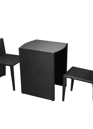 Bistroset Met Kussens Poly Rattan