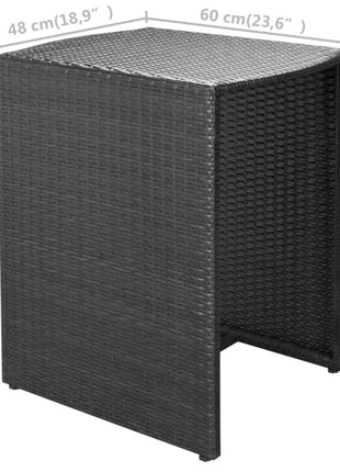 Bistroset Met Kussens Poly Rattan