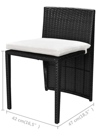 Bistroset Met Kussens Poly Rattan