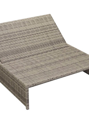 5-Delige Loungeset Met Kussens Poly Rattan Grijs
