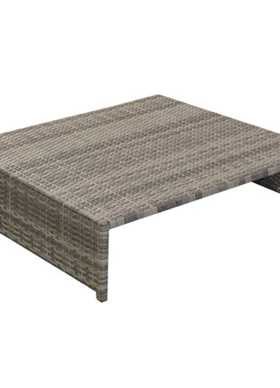 5-Delige Loungeset Met Kussens Poly Rattan Grijs