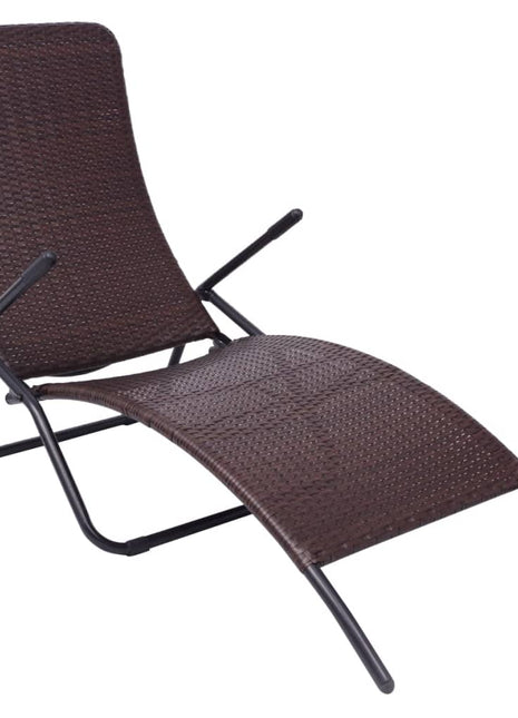 Inklapbaar Ligbed Poly Rattan