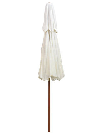 Dubbeldekker Parasol 270X270 Cm Houten Paal Wit