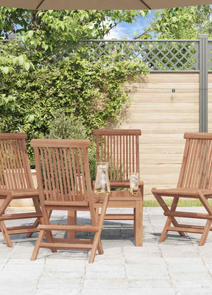 Tuinstoelen inklapbaar 4 st massief teakhout