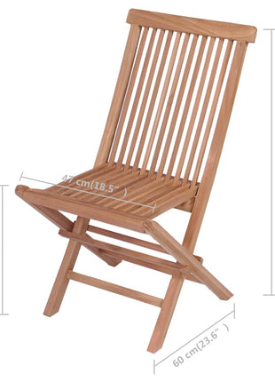 Tuinstoelen inklapbaar 4 st massief teakhout