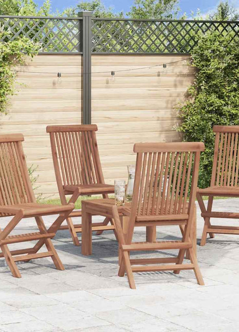 Tuinstoelen inklapbaar 4 st massief teakhout