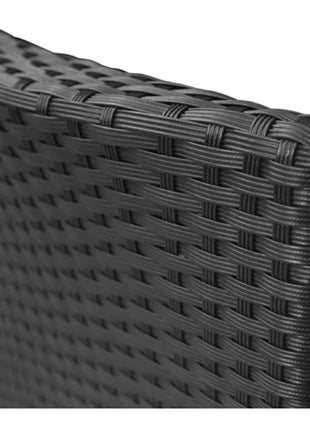 Tuinstoelen 2 st poly rattan zwart