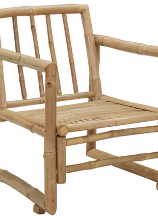 Tuinstoelen 2 st met kussens bamboe
