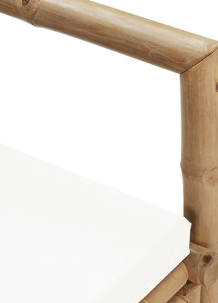 Tuinstoelen 2 st met kussens bamboe