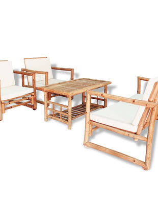 Loungeset Met Kussens Bamboe